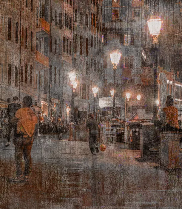 Dupont, Isabelle: Street lamps at night