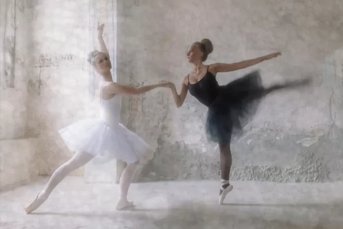 Schleicher-Schwarz, Roswitha: Ballerine in bianco e nero