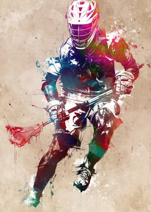 Jaszke, Justyna: Lacrosse Player Sport Digital Art