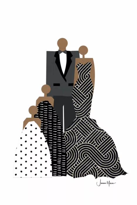 Morris, Jemma: African American Formal Family of 4 (with 2 daughters)