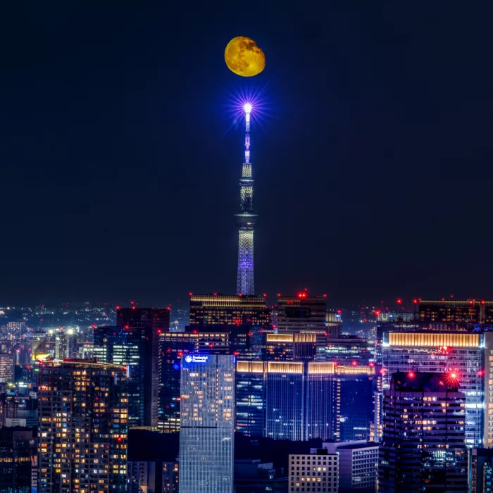 Sato, Masanori: Mond über Tokyo Skytree