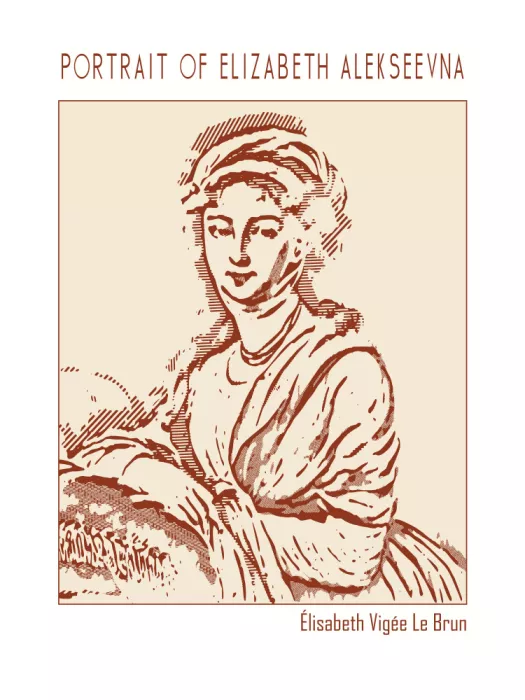 Project, Doa: Line Art Minimalist – Portrait of Elizabeth Alekseevna – Élisabeth Vigée Le Brun