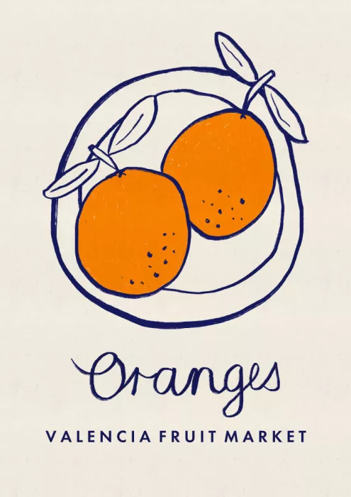 Nell, Dirkie: Food Art - Arance Valencia Mercato della frutta