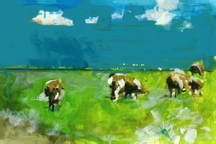 cartissi: Vacas en el paisaje Estampa n.º 2
