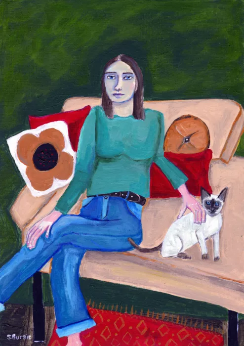 Bursic, Sharyn: Dame mit Siamesischer Katze