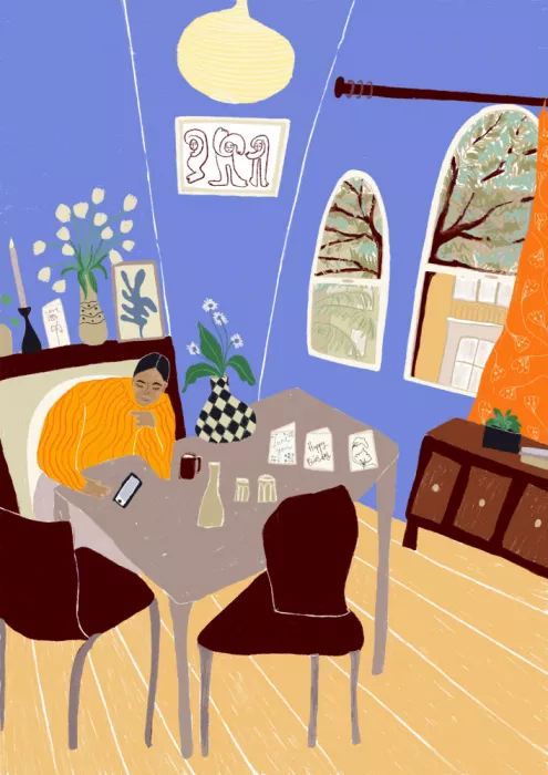 Eleni, Elsa: Sala de estar de Camberwell