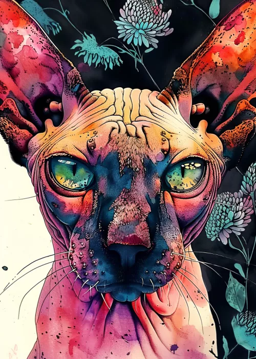 Jaszke, Justyna: Kitty 3 Arte Animal en Acuarela
