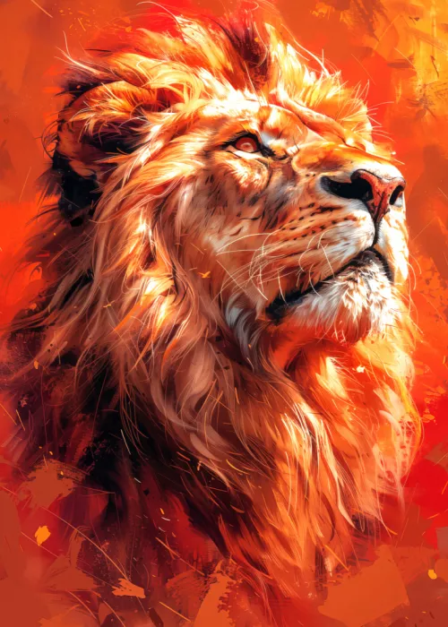 Jaszke, Justyna: León 3 – Acuarela Arte Animal