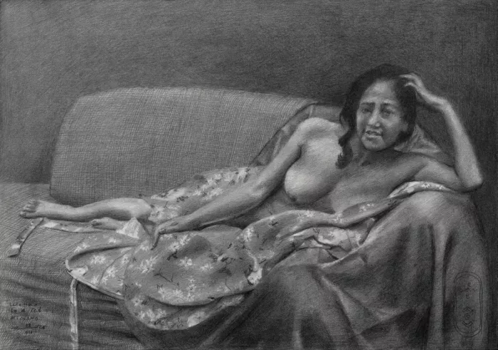 Akkers, Corné: Woman In a Red Kimono - 02-07-21