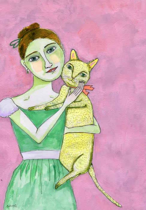 Bursic, Sharyn: Dame mit gelbem Kater