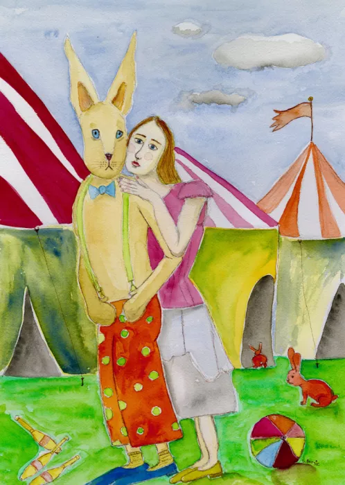 Bursic, Sharyn: Circus Performers with Rabbits