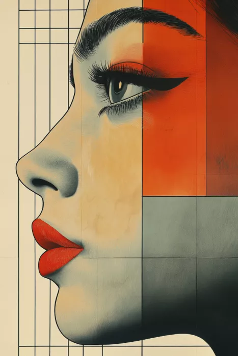 Mauro: Retrato de mujer Cartel vintage (3)