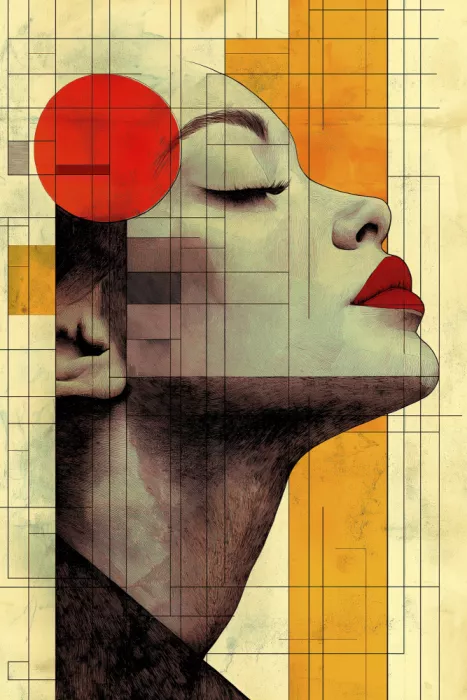 Mauro: Tvář ženy – 3D vintage plakát (6)