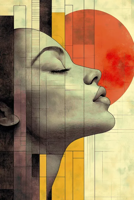 Mauro: Rostro de mujer – Cartel vintage 3D (8)