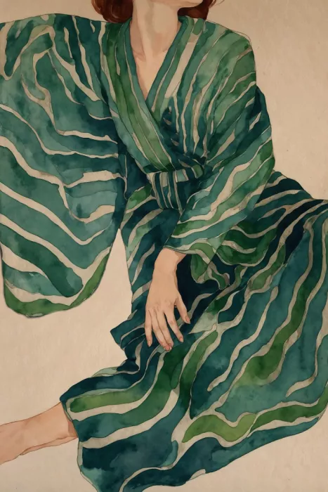 Studio, Miuus The: Green Kimono Flow