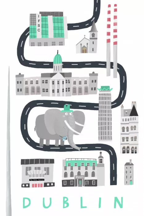 Daly, Carla: Dublin City con un lindo elefante turista de Carla Daly