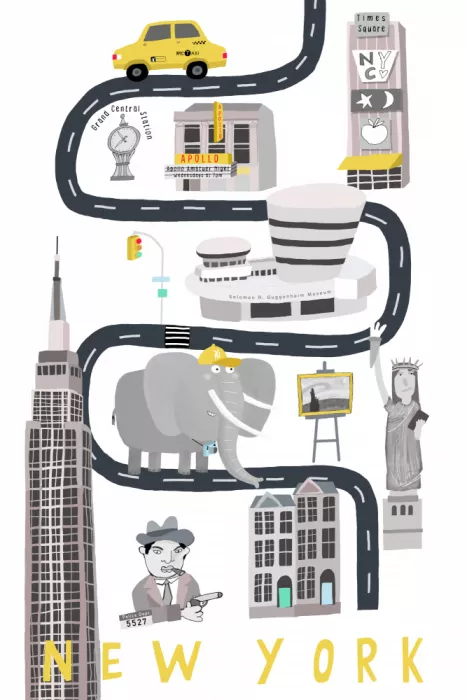 Daly, Carla: Nueva York con un lindo elefante turista de Carla Daly