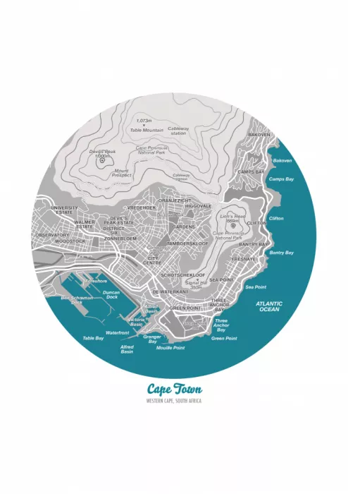 Jefferson, Brett: Mapa de Ciudad del Cabo