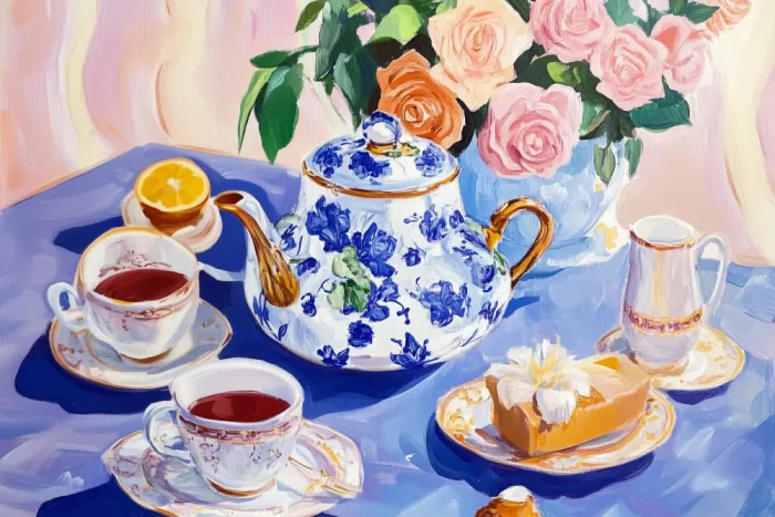 Prints, Art Melloi: Table du thé de l