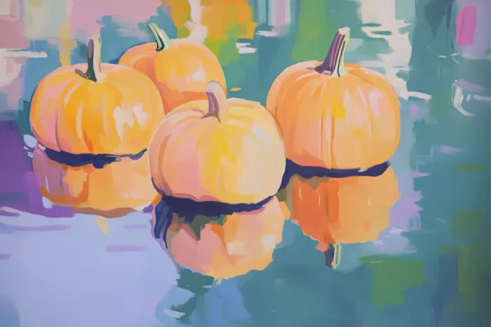 Prints, Art Melloi: Citrouilles colorées