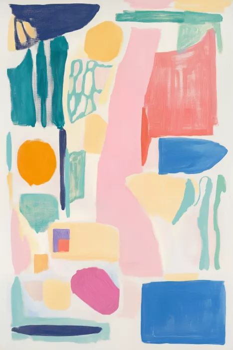 Prints, Art Melloi: Abstract Colorful Geometry