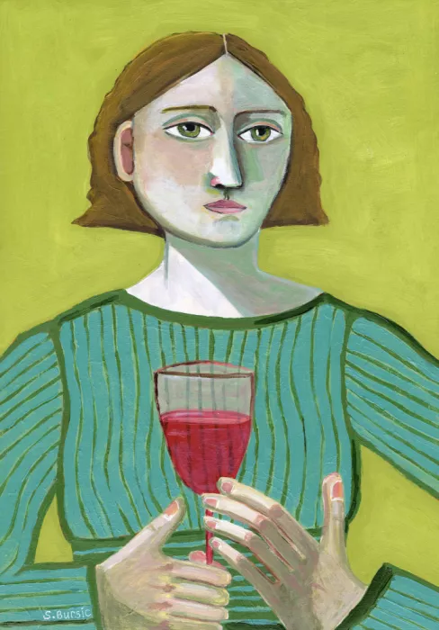 Bursic, Sharyn: Dame mit rotem Wein