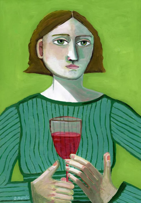 Bursic, Sharyn: Dame mit rotem Wein