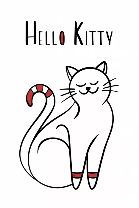 Martina: Opera minimalista Gatto Kitty