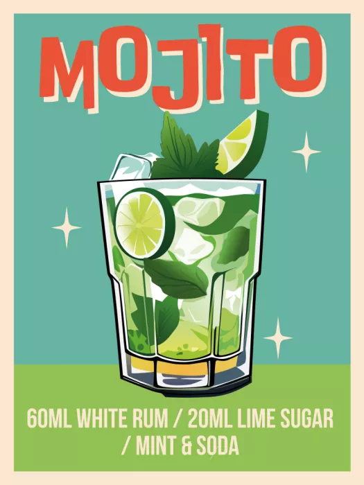 Studio, Art WallChart: Cocktail Mojito