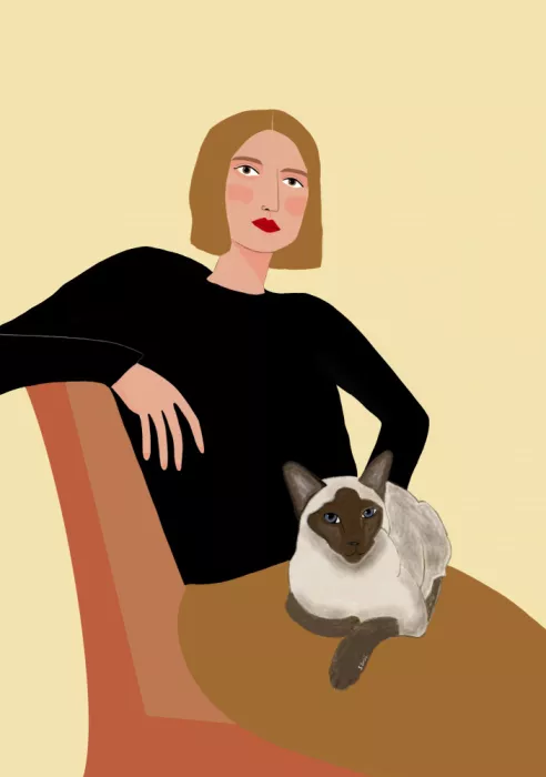 Bursic, Sharyn: Lady with cat