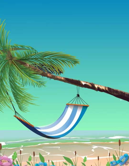 Nicholas: Amaca sulla spiaggia