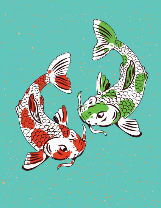 Nicholas: Poissons Koi vibrants
