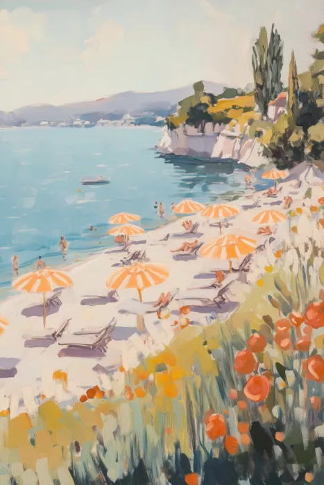 Prints, Art Melloi: Une journée ensoleillée à la plage