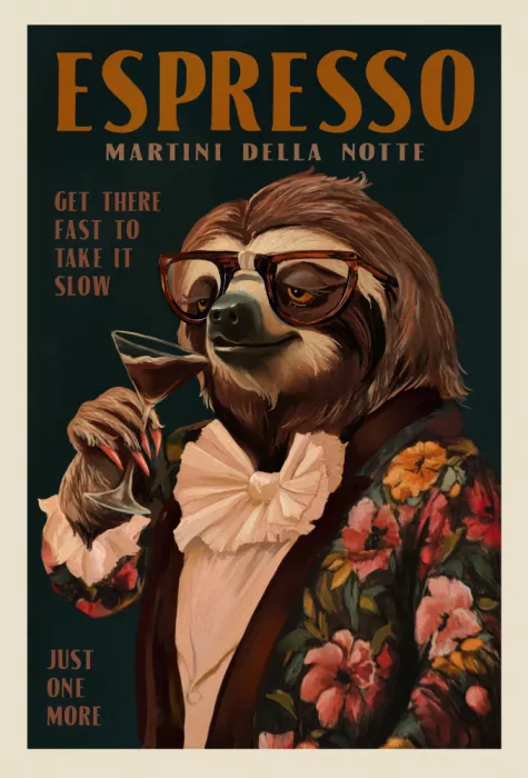 Ginger, Whiskey The: Art Deco Espresso Martini Perezoso Bebiendo