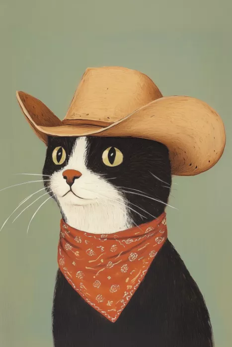 Prints, Art Melloi: Cowboy Chat Noir