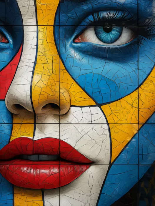 Paksoylu, Bilge: Geometric Pop Art Portrait