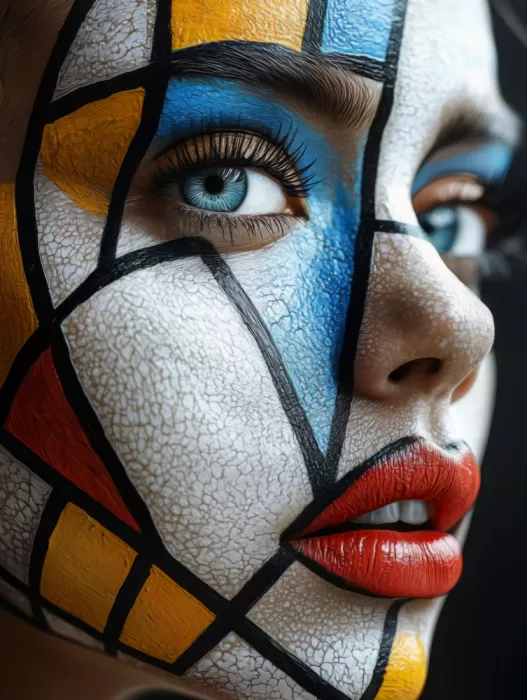 Paksoylu, Bilge: Geometrisches Pop-Art-Porträt