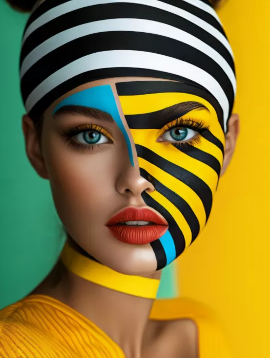 Paksoylu, Bilge: Geometrisches Pop-Art-Porträt
