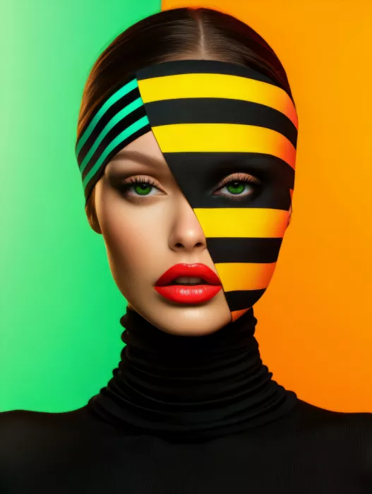 Paksoylu, Bilge: Geometrisches Pop-Art-Porträt