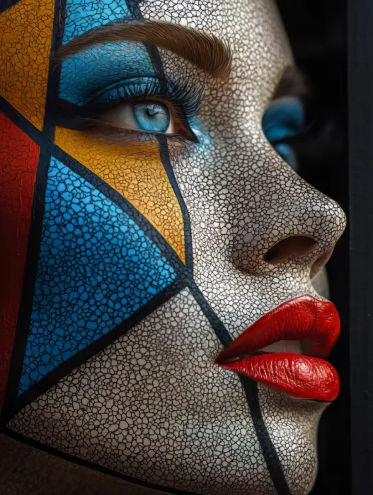 Paksoylu, Bilge: Geometric Pop Art Portrait