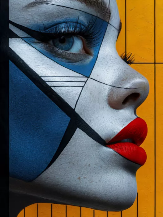 Paksoylu, Bilge: Geometrisches Pop-Art-Porträt