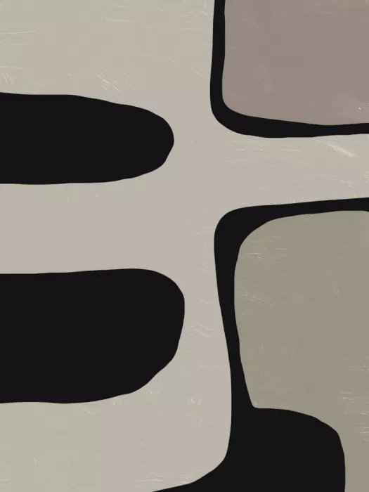 Dean, Little: Minimal Organic Grey Abstract