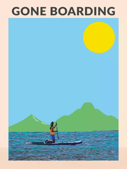 Studio, Art WallChart: Se fue a surfear (Mujer)