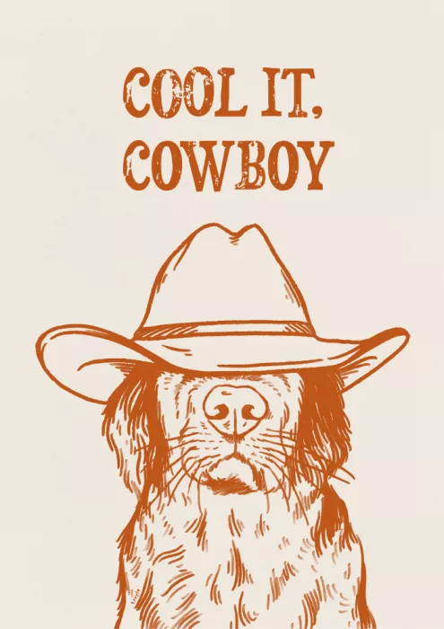 Royle, Tara: Cool it, Cowboy - Orange Print