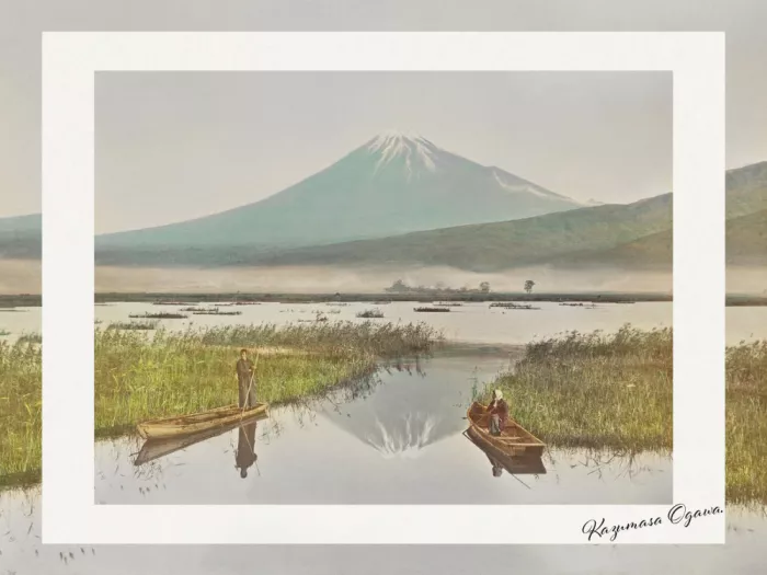 Ogawa, Kazumasa: Hora Fuji viděná z Kashiwabar (1897)