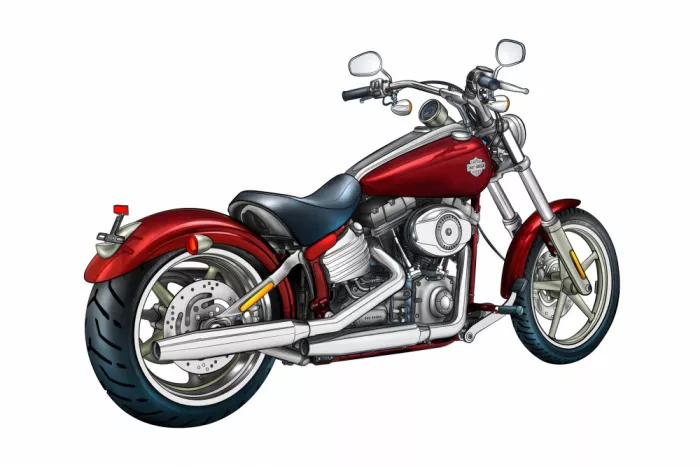 Kulik, Rafal: Motocyclette rouge 04