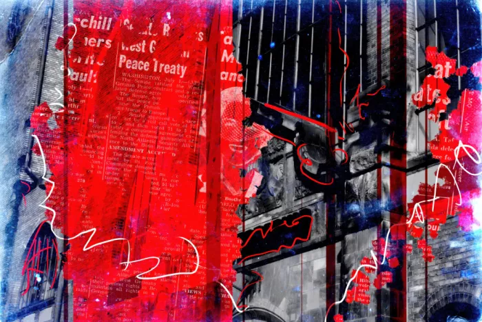 Kulik, Rafal: Collage Architektur Rot