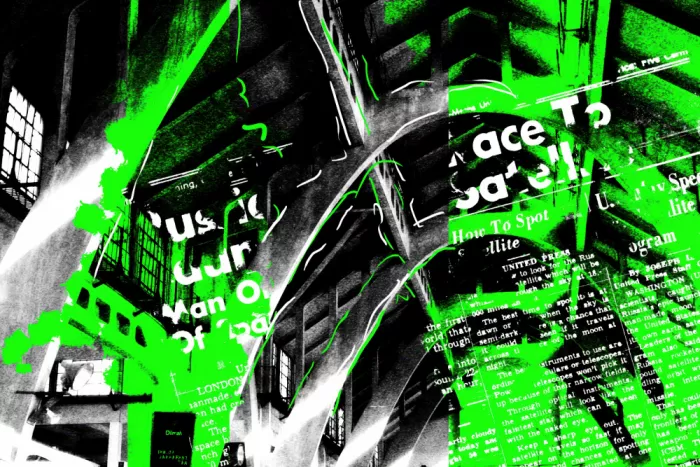 Kulik, Rafal: Collage Architektur limonengrün