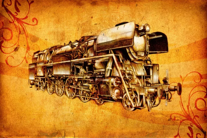Kulik, Rafal: Train Sepia Illustration 13