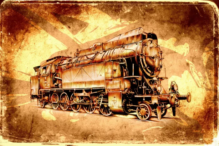 Kulik, Rafal: Zug - Sepia-Illustration 48